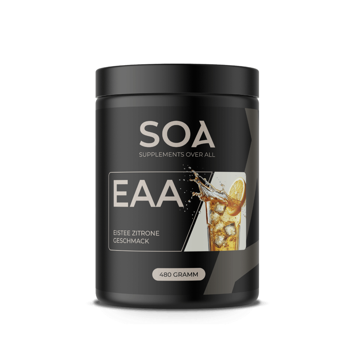SOA EAA Eisstee Zitrone 480 g – Essential Aminos Pulver im Geschmack Eistee Zitrone