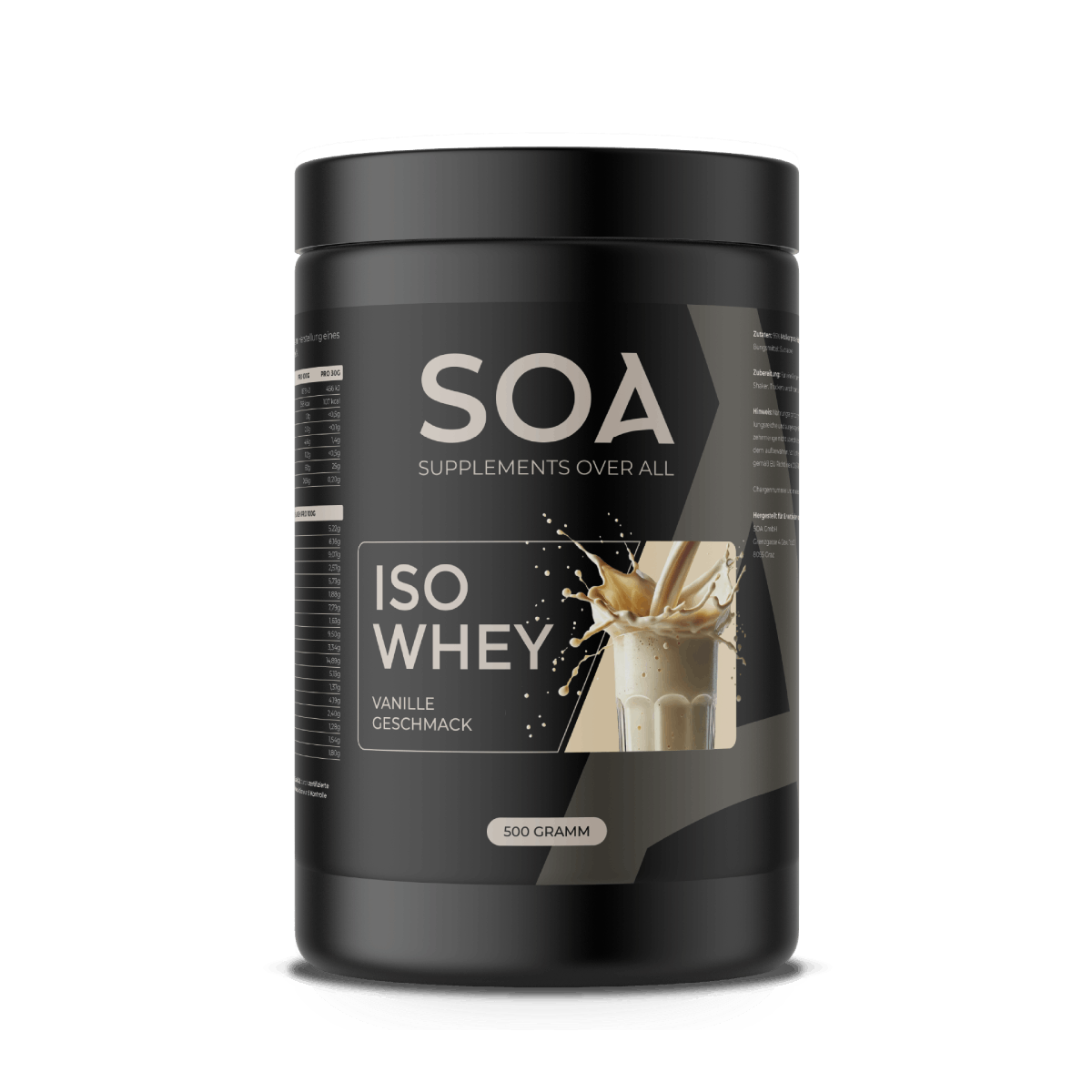 SOA ISO Whey Vanilla 500g Dose