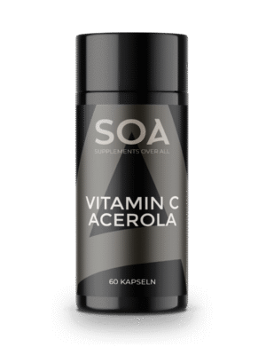 SOA Vitamin C Acerola – 60 Kapseln, Premium Acerola-Extrakt für Immunsystem & Zellschutz