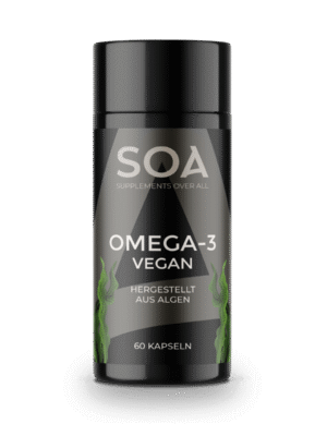SOA Omega 3 Vegan – Nahrungsergänzung Dose freigestellt